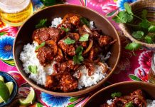Mole with rice