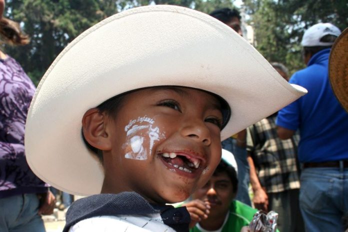 Little kid smiling