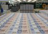 Mexican pesos being printed in a mint
