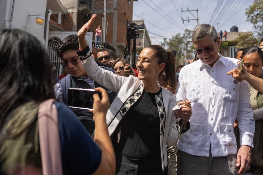 Claudia Sheinbaum and her husband Jesús Tarriba